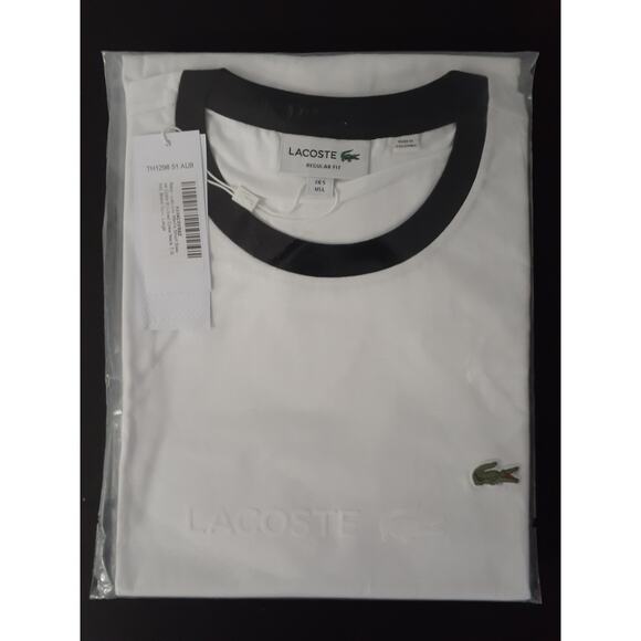 Lacoste Men's Short Sleeve Color Blocked Crew Neck T-Shirt  L - Picture 2 of 3